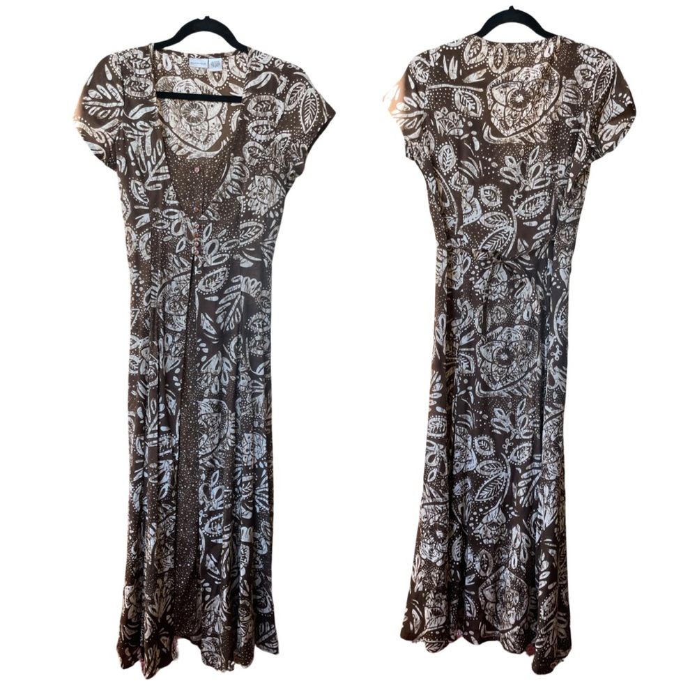 Brown 90s Newport News Maxi dress.